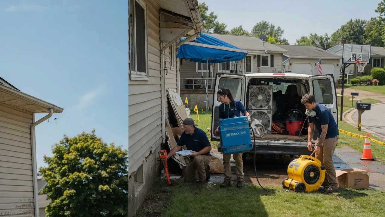 Ceiling Leak Cleanup in Moline, MI near me